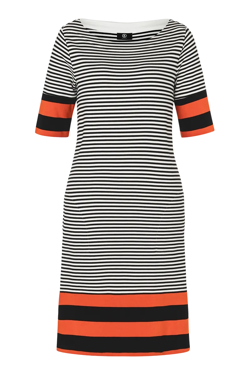 Josefina Striped Dress - Black