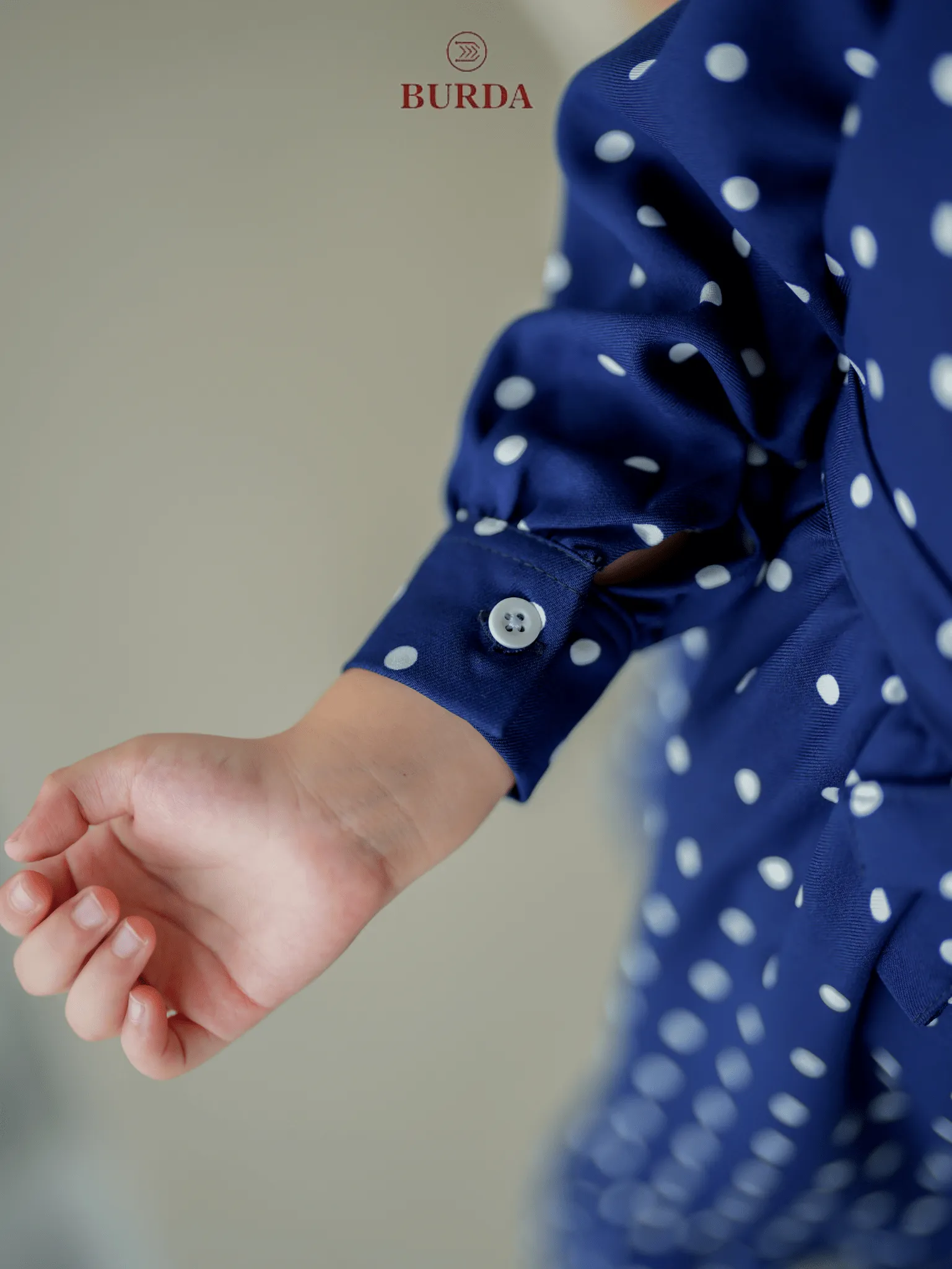 Kid's Navy Polka Dot Dress