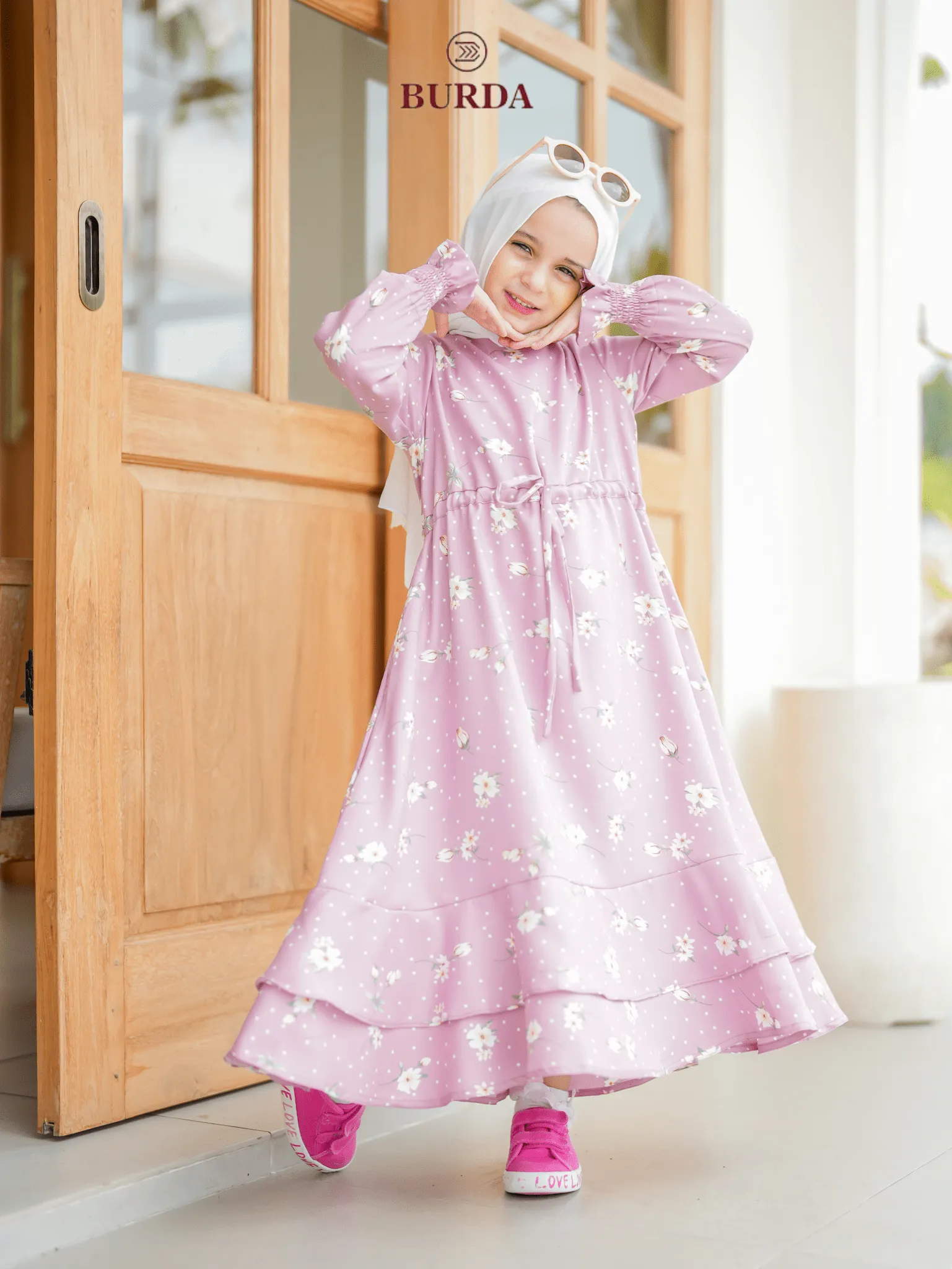 Kid's Pink Floral Dress