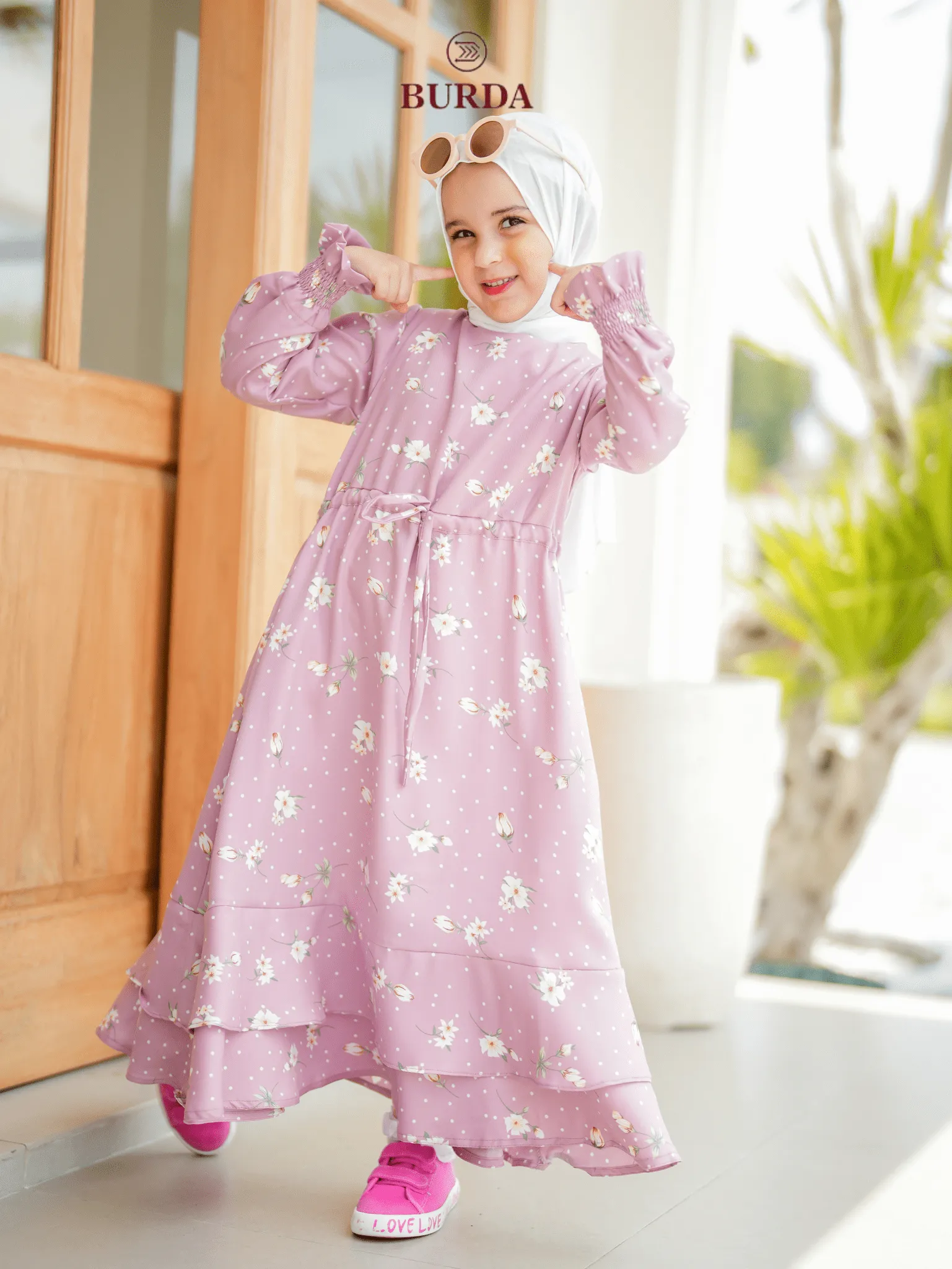 Kid's Pink Floral Dress