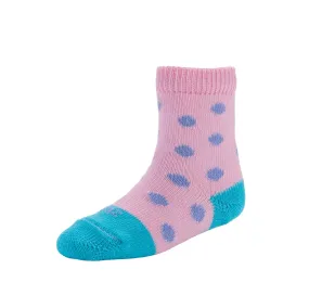 Kids - Polka Dot Organic Cotton Crew Socks - Cotton Candy