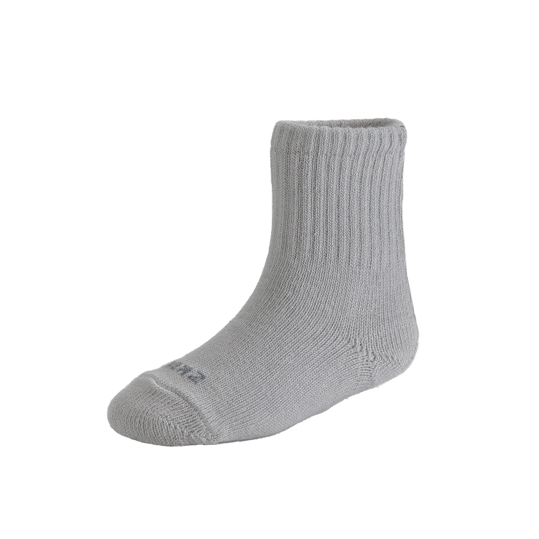 Kids - Ribbed Organic Cotton Crew Socks - Grey