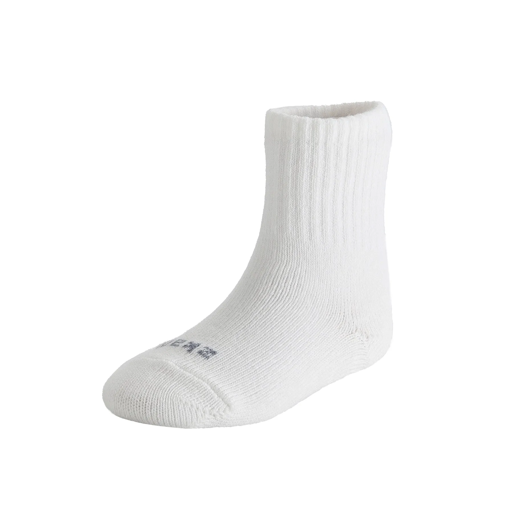 Kids - Ribbed Organic Cotton Crew Socks - White