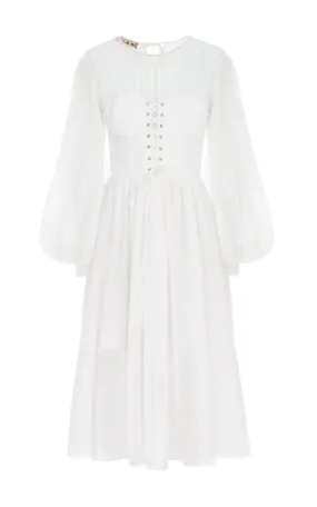 Long Sleeve Cotton Corset Dress