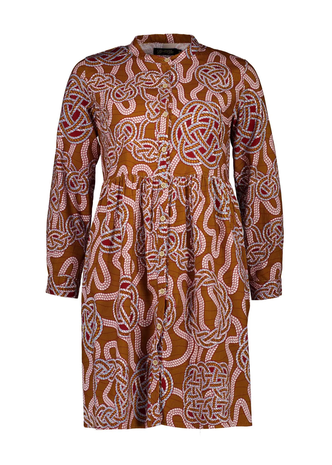 Loveknots Tunic Dress Caramel in Fine Cord