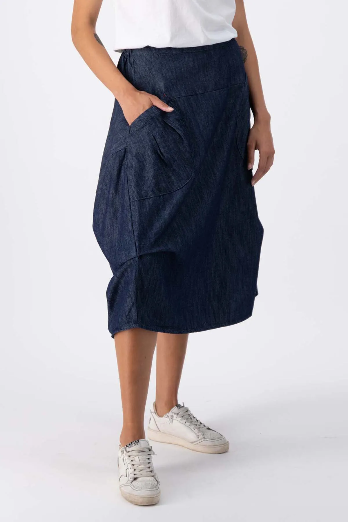 Milwaukee Classic Denim Skirt Dark Wash