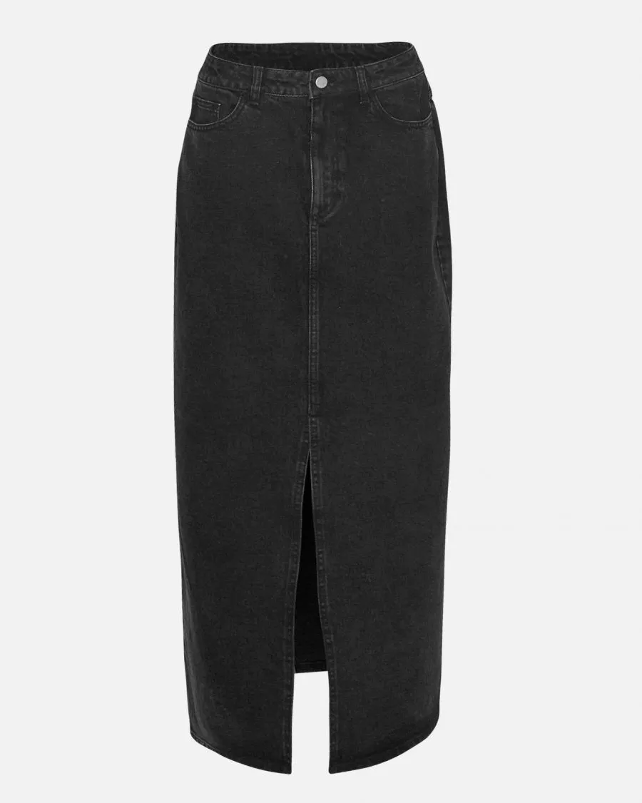 MSCH Ada Slim Fit Denim Skirt in Black Wash