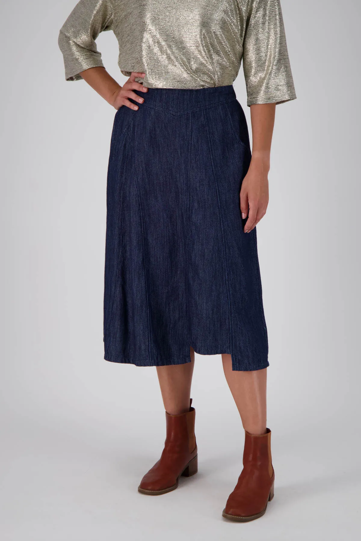 Otago Skirt Dark Wash in Denim