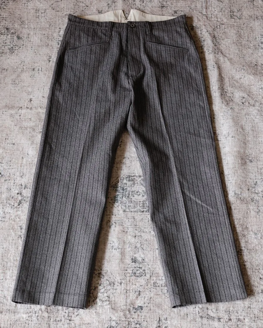 Pepper & Salt Striped Fishtail Trousers