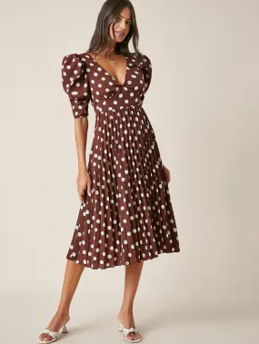 Polka-dot Tie-back Dress