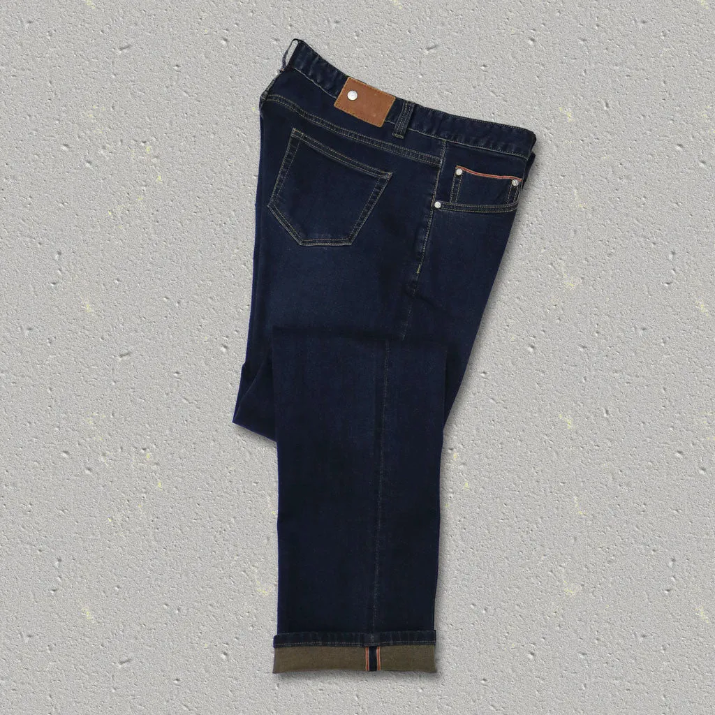 PRESTON | Cotton/Spandex 5-Pocket Selvedge Denim Jean (Straight Fit)