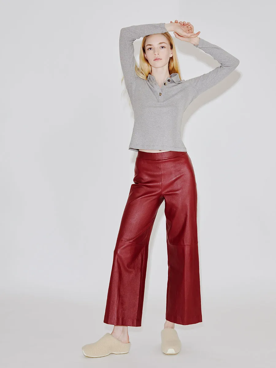 Pull On Cropped Straight Pant