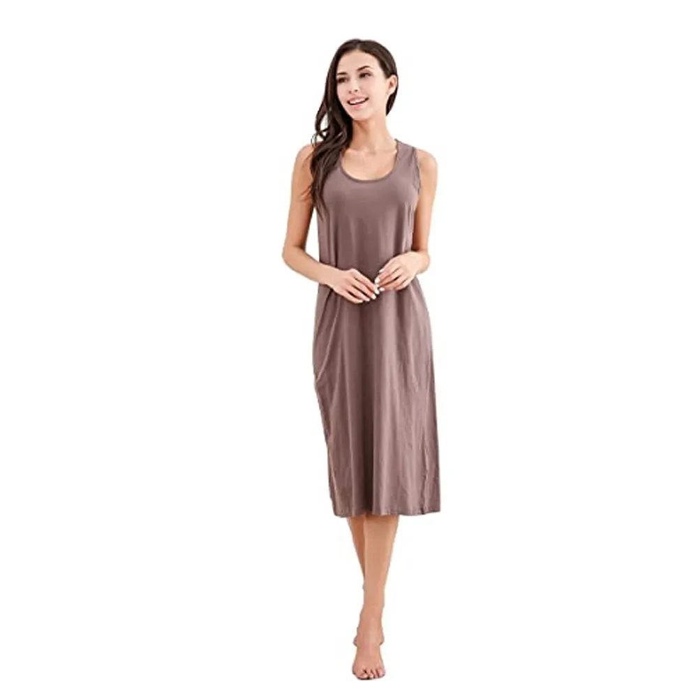 Richie House Women's Sexy Sleeveless Cotton PJ Linge Sleepwear Dress Nightdress RHW2777