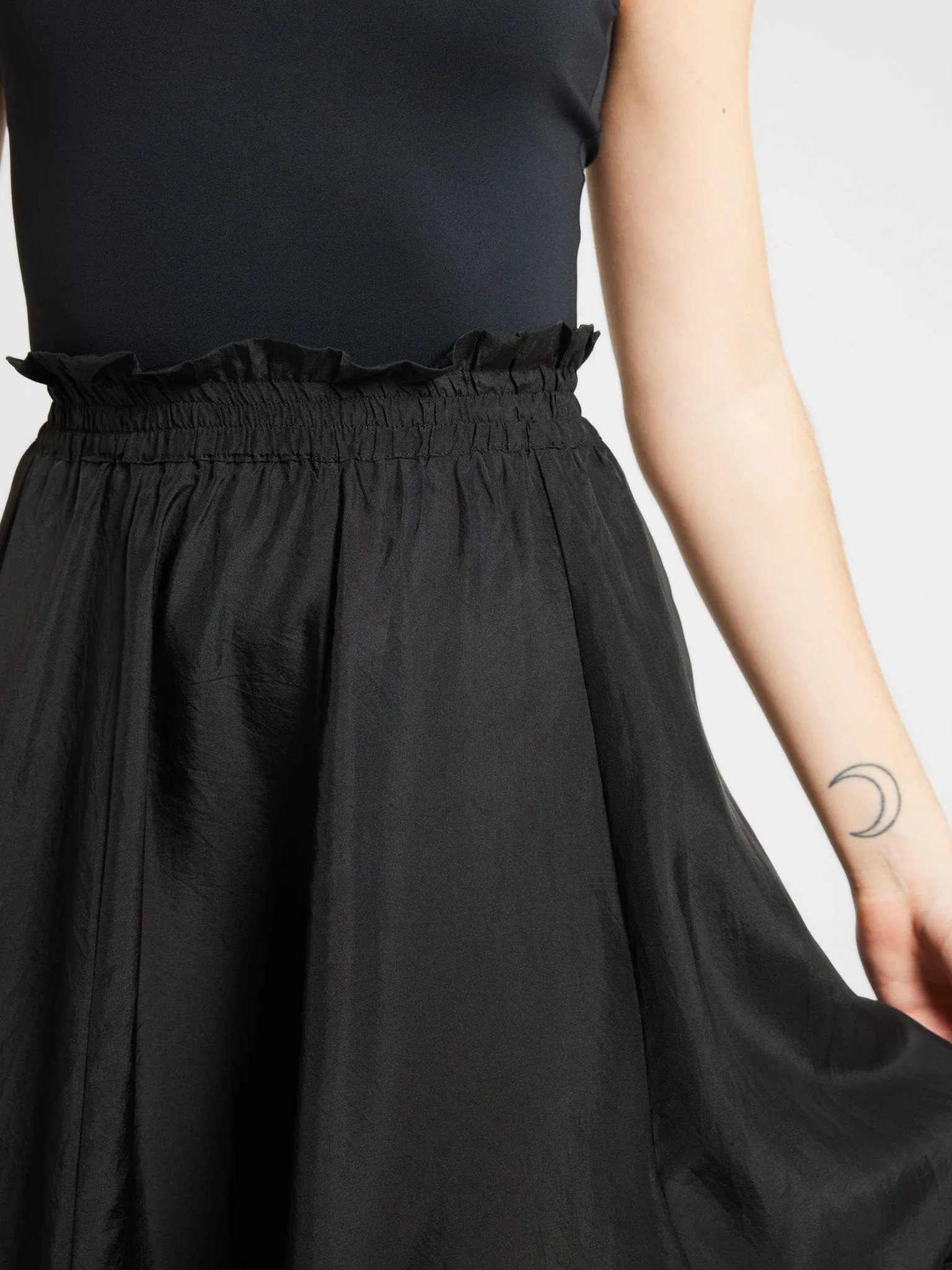 Rosalia Skirt in Black Silk