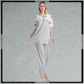 Round Neck Jersy Cotton Summer's Pajama Set