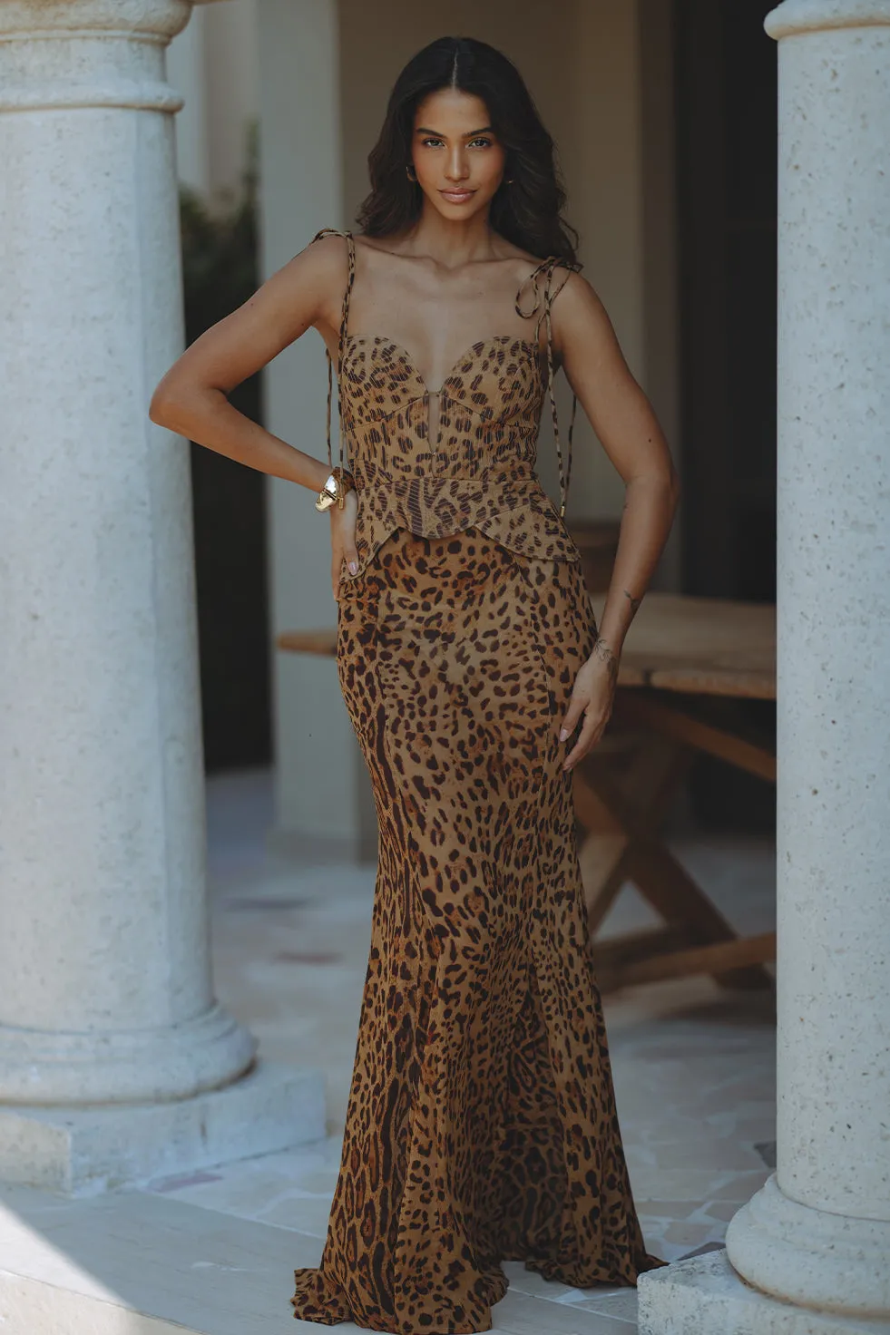 RUBA BUSTIER TOP - LEOPARD