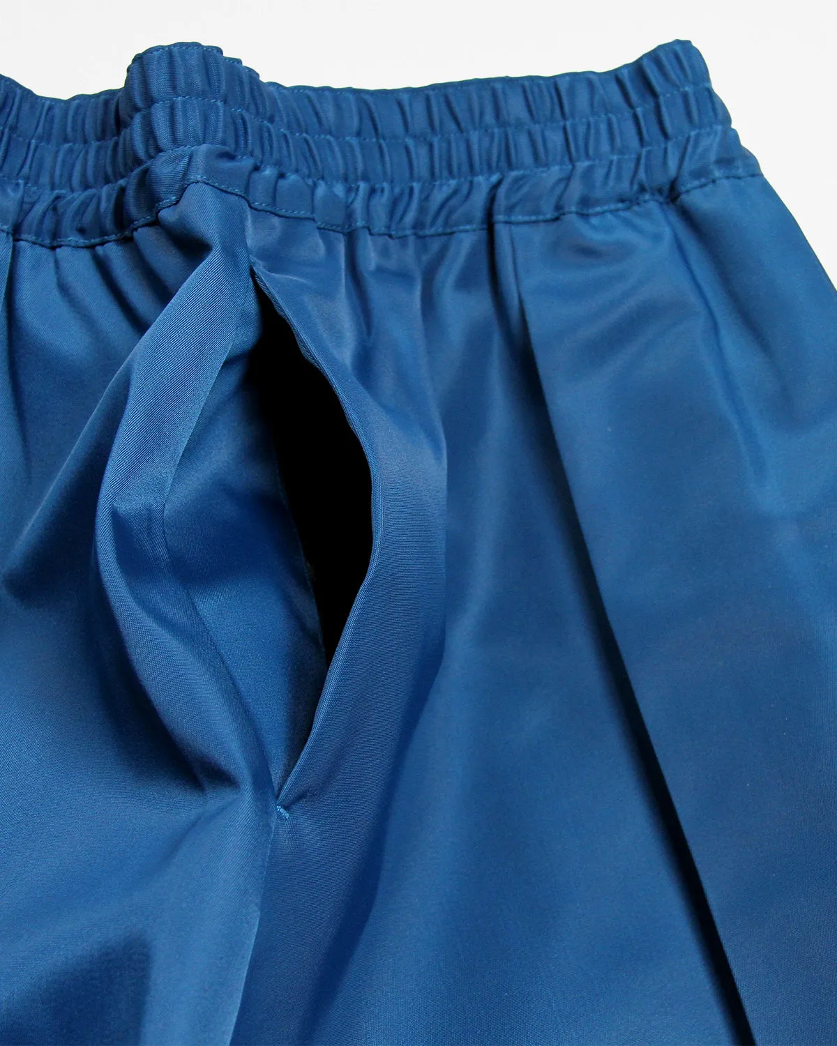 Satin Pleated Skirt - Teal