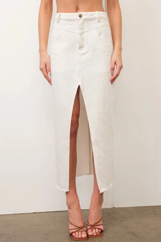 scout midi skirt - white