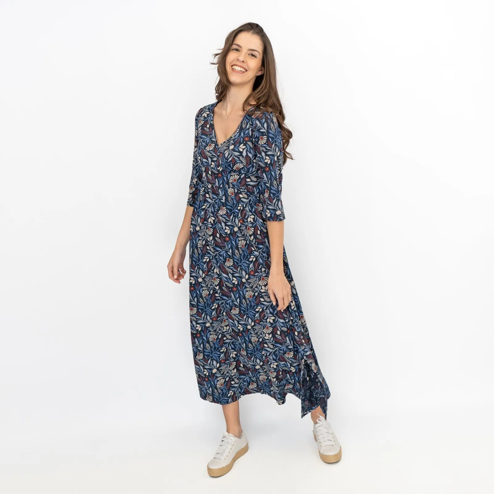 Seasalt Maggie Blue Maxi Dress Folk Meadow Maritime