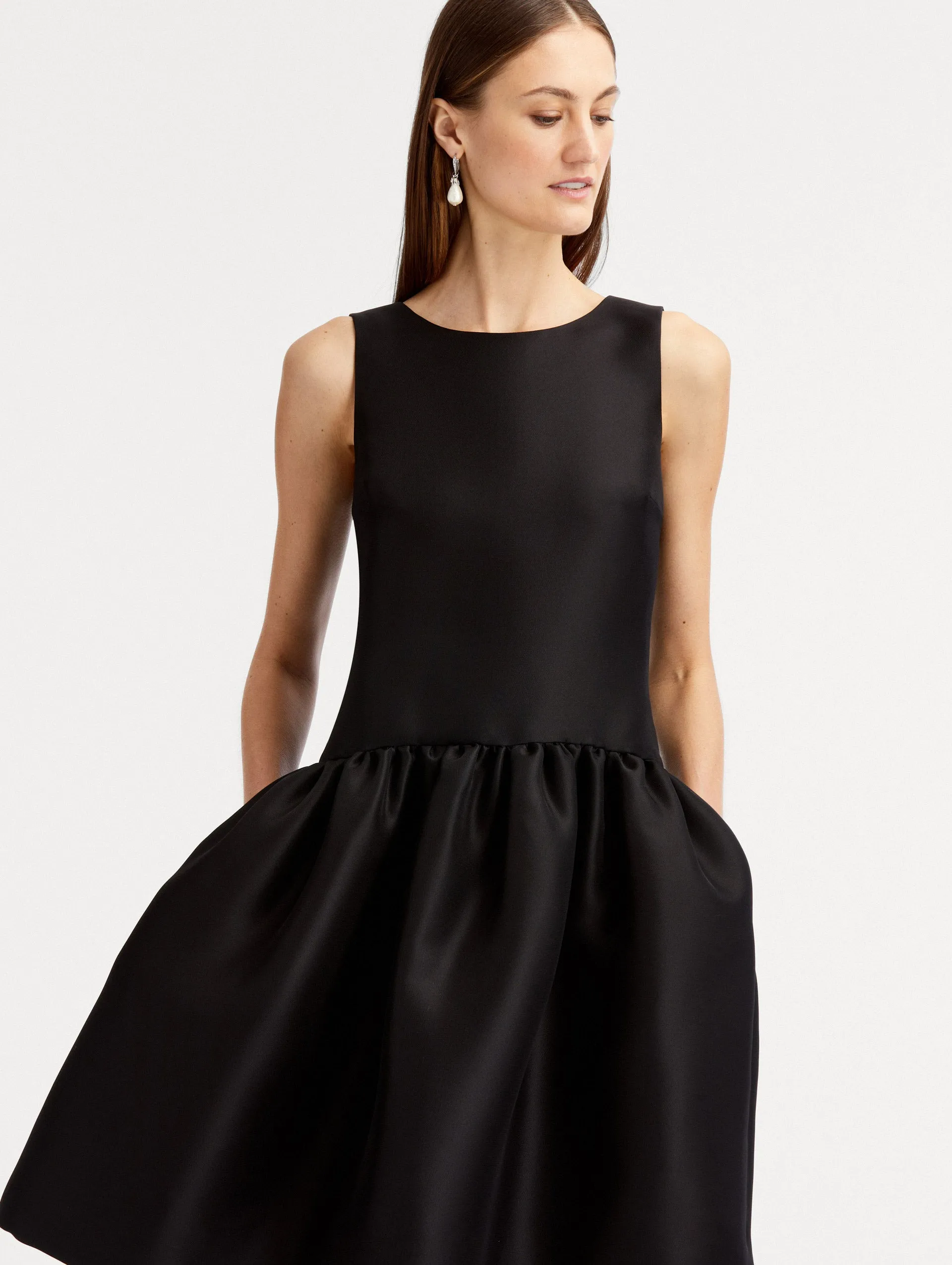 Silk Drop Waist Cocktail Dress