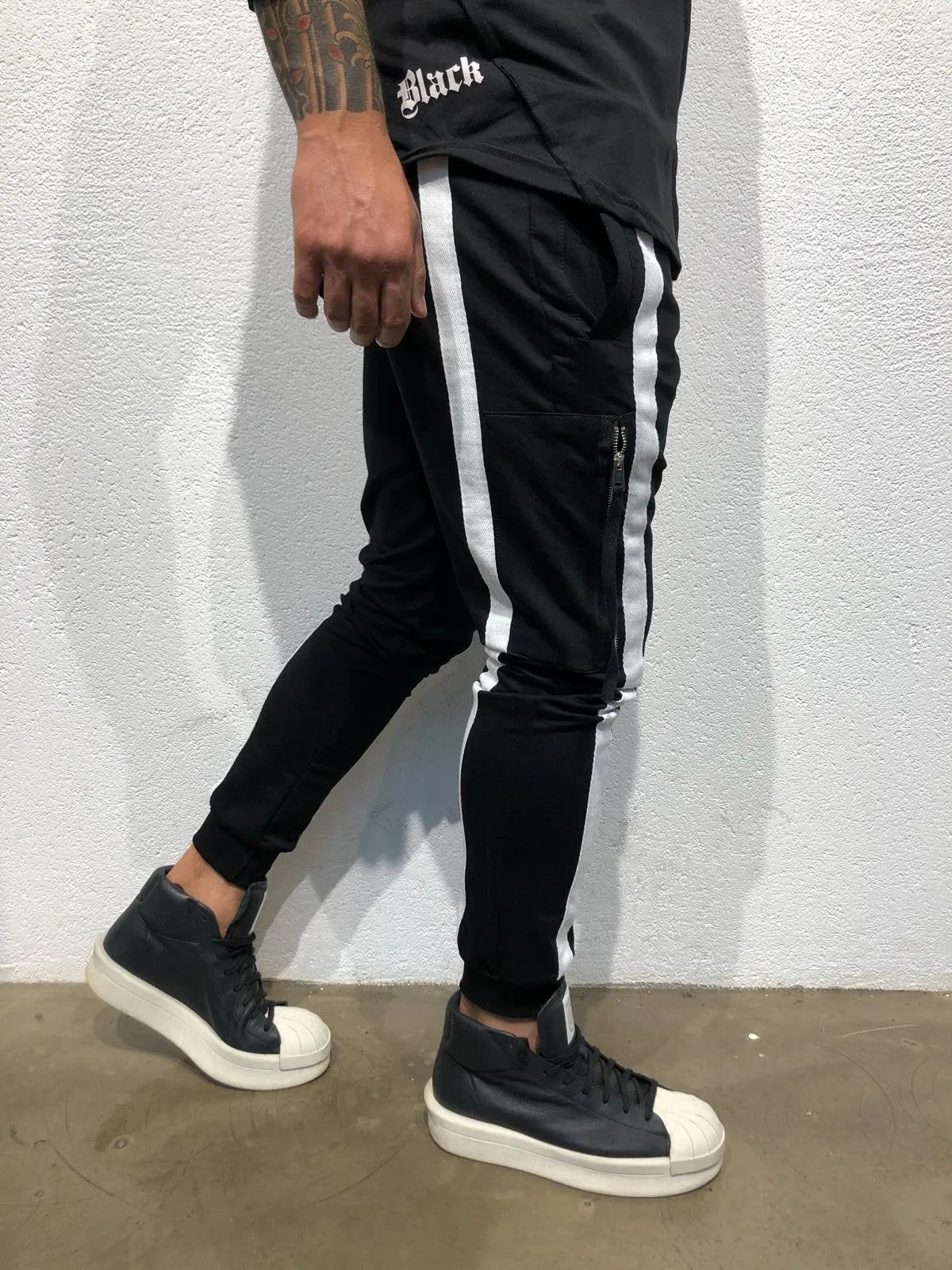 Sneakerjeans - Black Striped Jogger Pant B303 Joggers