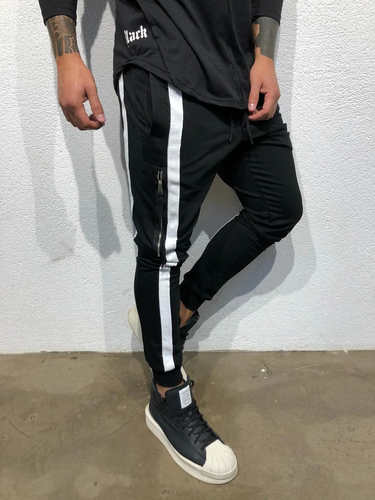 Sneakerjeans - Black Striped Jogger Pant B303 Joggers