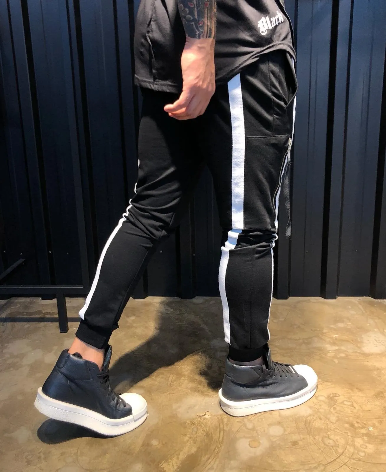 Sneakerjeans - Black Striped Jogger Pant B303 Joggers