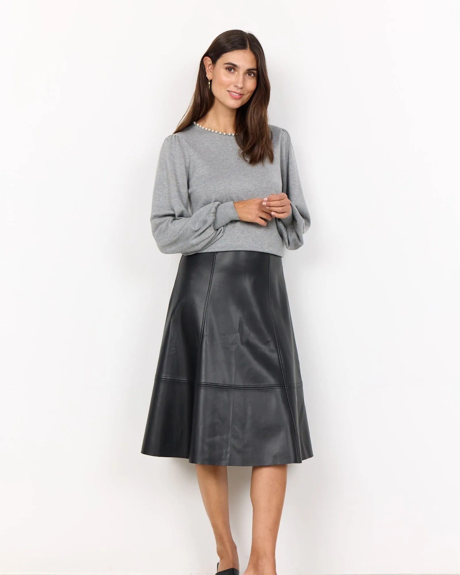 Soya Concept Beckie Leather Skirt