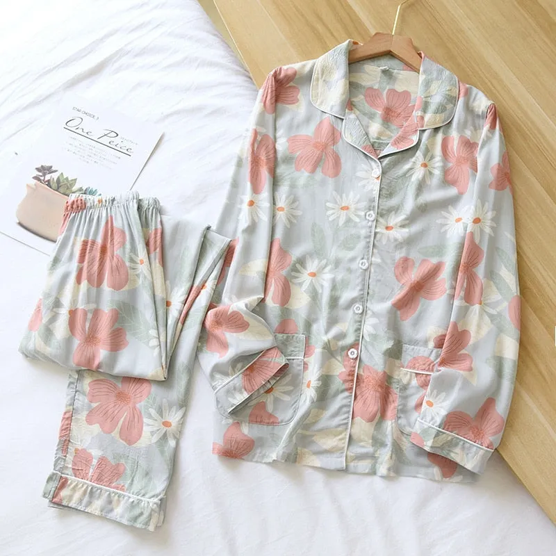 Spring & Summer Floral Pyjama Suit for Women