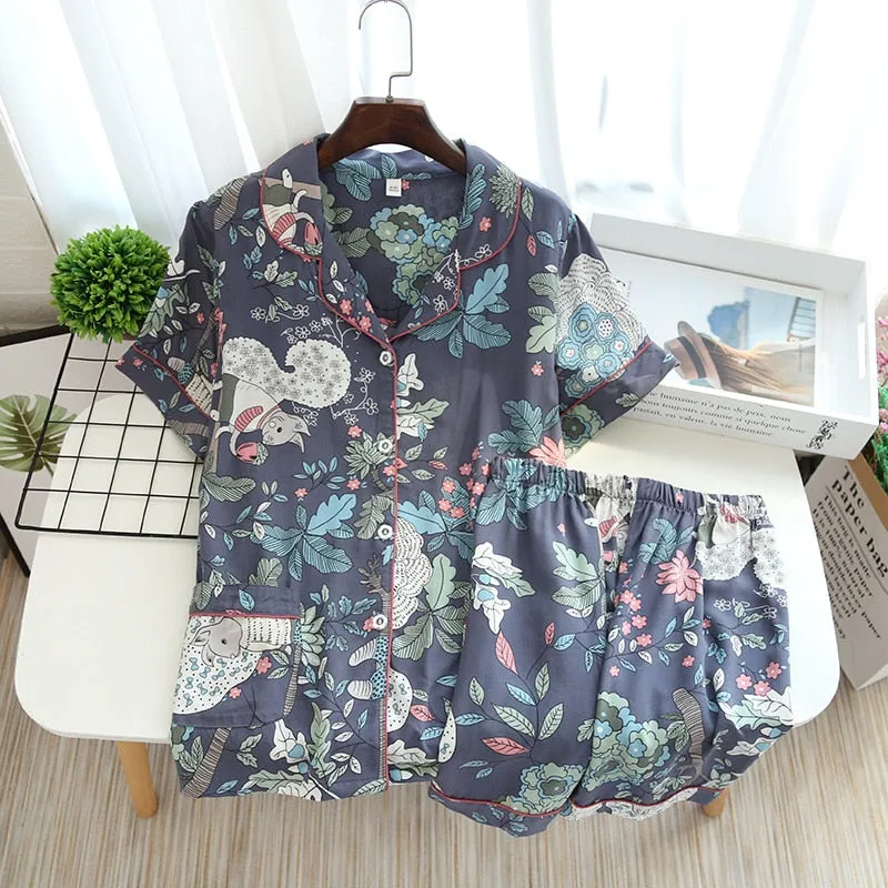 Spring & Summer Floral Pyjama Suit for Women