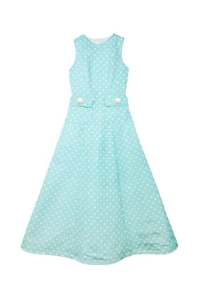 The Kelly Gown - Aqua Dot