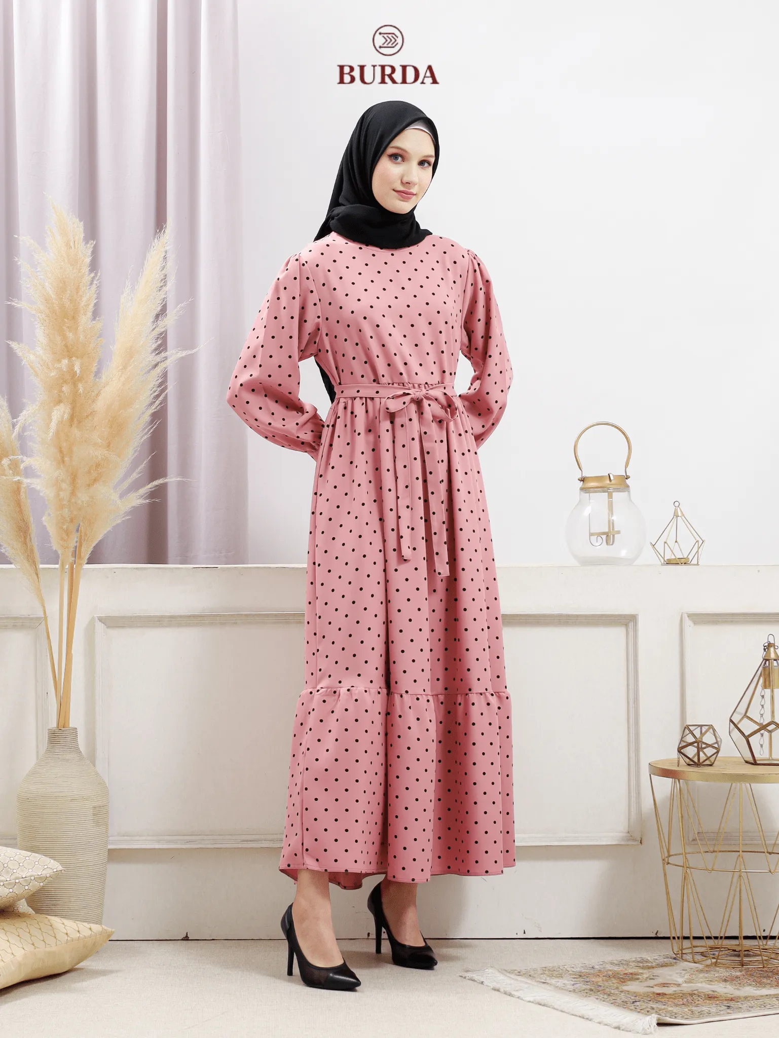 Women's Pink Polka Dot Dress