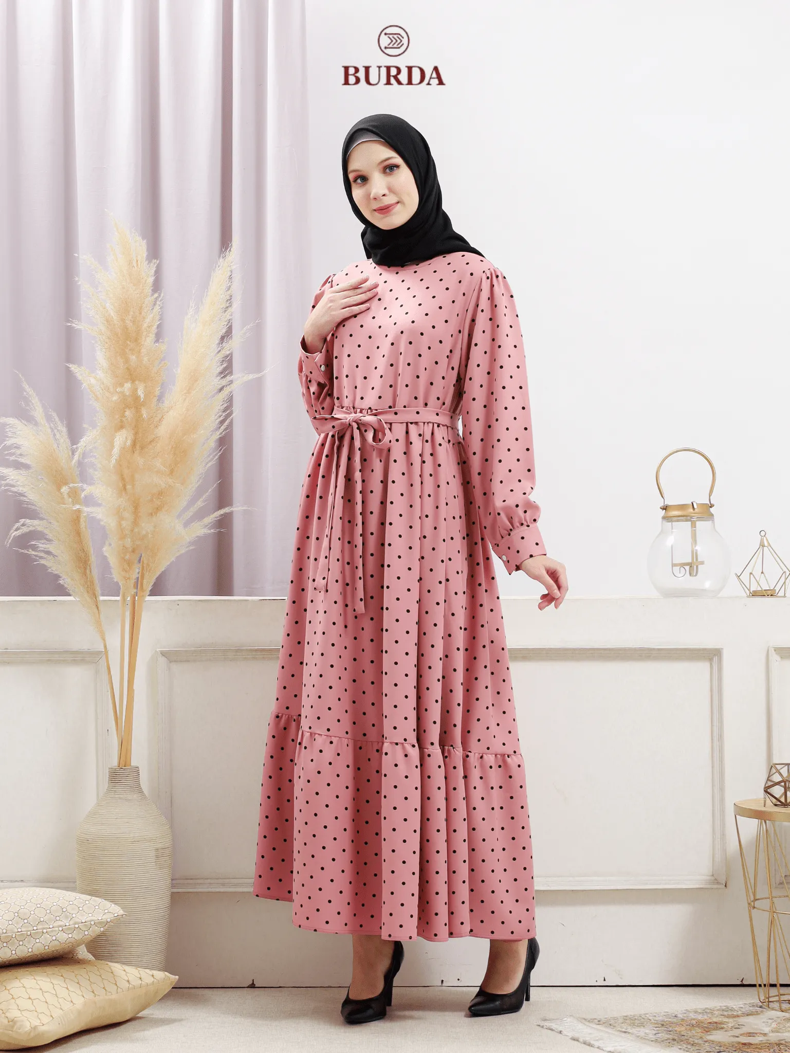 Women's Pink Polka Dot Dress